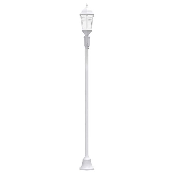 vidaXL Poteau de lumière de jardin Blanc Aluminium et Verre