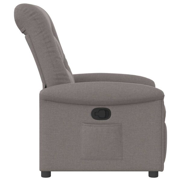 vidaXL Fauteuil inclinable Taupe Tissu