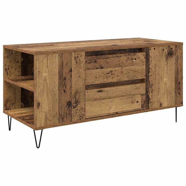 vidaXL Table basse Bois Ancien 102 x 44,5 x 50 cm Bois d'ing&eacute;nierie