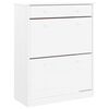 vidaXL Armoire &agrave; chaussures ALTA blanc 77x35x96 cm bois massif de pin