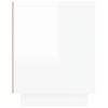 vidaXL Meuble TV blanc brillant 80x35x45 cm bois d'ingénierie