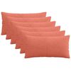 vidaXL Housse de coussin 6 pcs ALMELO Rouge orange 40 x 80 cm