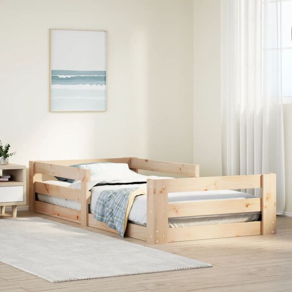 vidaXL Cadre de lit sans matelas 75x190 cm bois de pin massif