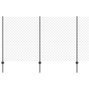 vidaXL Cl&ocirc;ture grillag&eacute;e avec poteau 25 x 1,4 m Acier recouvert de PVC