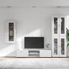vidaXL Ensemble meuble TV avec tiroir FLORIN Blanc Bois d'ing&eacute;nierie