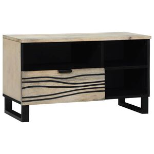 vidaXL Unites TV avec tiroir Blanc 80 x 33 x 46 cm Bois d'ing&eacute;nierie