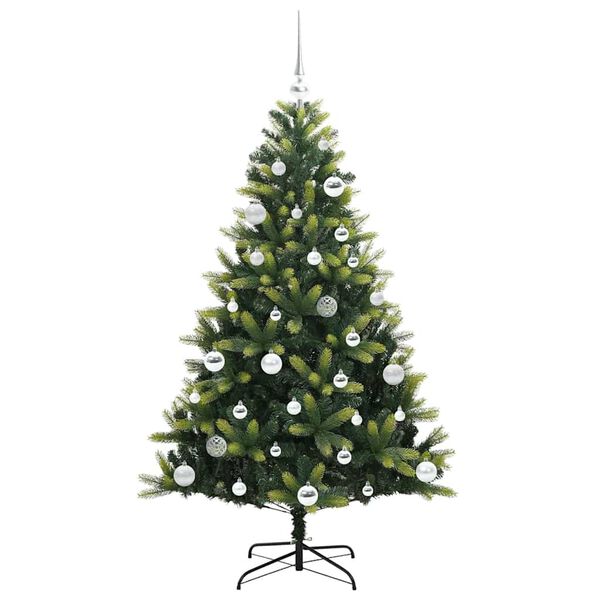 vidaXL Arbre de No&euml;l artificiel &agrave; charni&egrave;res 150 LED Vert 150 cm