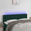 vidaXL T&ecirc;te de lit &agrave; LED Vert fonc&eacute; 144x5x78/88 cm Velours