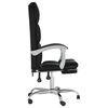 vidaXL Fauteuil inclinable de bureau noir similicuir