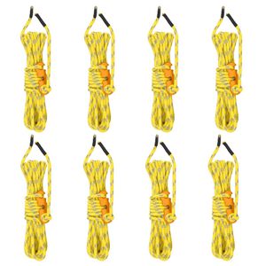 vidaXL Cordes de haubanage avec cl&eacute;s r&eacute;fl&eacute;chissantes 8 pcs 4 m 4 mm