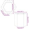 vidaXL Jardini&egrave;res 2 pcs blanc hexagone 46x40x45 cm acier