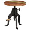 vidaXL Table d'appoint 45x (45-62) cm Bois de r&eacute;cup&eacute;ration et fonte