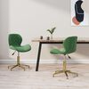 vidaXL Chaises pivotantes &agrave; manger lot de 2 vert fonc&eacute; velours