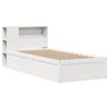 vidaXL Cadre de lit sans matelas blanc 75x190 cm bois de pin massif