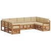 vidaXL Ensemble de canap&eacute; d'angle avec coussin 9 pcs Naturel et Beige