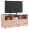 vidaXL Meuble TV rose 99x39x44 cm acier