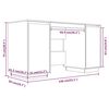 vidaXL Bureau 140x50x75 cm bois massif de pin