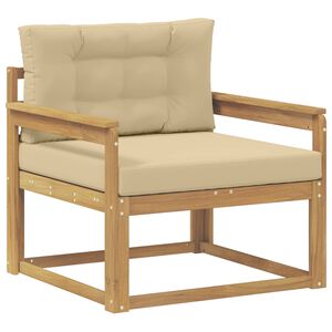 vidaXL Sofa de milieu ext&eacute;rieur Polyester Blanc