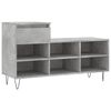 vidaXL Armoire &agrave; chaussures Gris b&eacute;ton 102x36x60 cm Bois d'ing&eacute;nierie