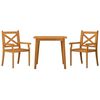 vidaXL Ensemble à manger de jardin 3 pcs Bois d'acacia solide