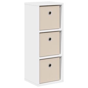 vidaXL Buffet avec tiroir Blanc 25,5 x 22 x 69,5 cm