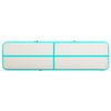 vidaXL Tapis gonflable de gymnastique avec pompe 600x100x15cm PVC Vert