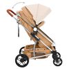 vidaXL Poussette pour b&eacute;b&eacute; 3-en-1 Taupe Aluminium