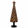 vidaXL Sapin de No&euml;l avec support Marron 150 cm Bois de teck solide