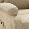 vidaXL Fauteuil de massage Crème Tissu