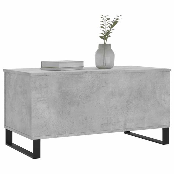 vidaXL Table basse Gris béton 90x44,5x45 cm Bois d'ingénierie