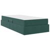 vidaXL Lit avec rangement et matelas Vert fonc&eacute; 90 x 190 cm Velours
