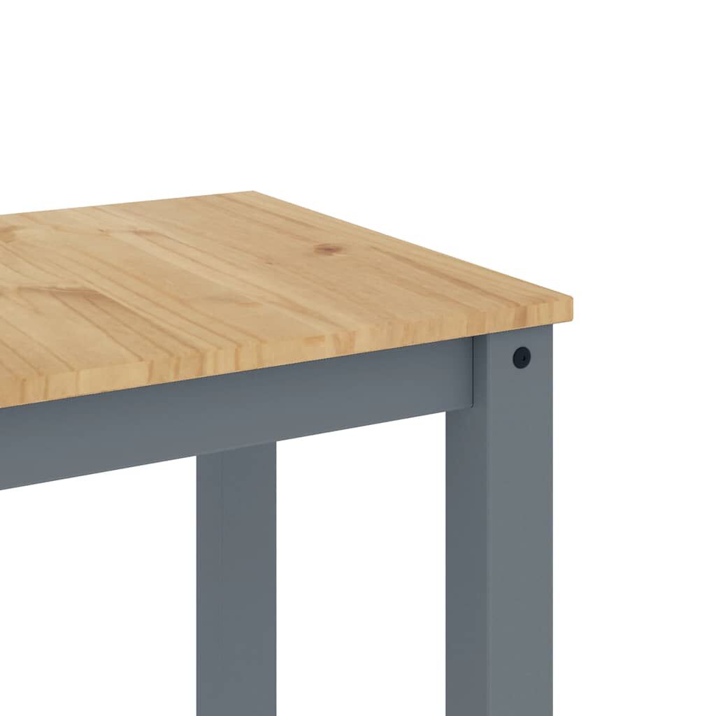 vidaXL Ensemble à manger Panama 4 pcs gris bois de pin massif