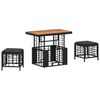 vidaXL Ensemble de salle &agrave; manger pour jardin 3 pc Noir et gris