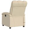 vidaXL Fauteuil de massage inclinable Cr&egrave;me Tissu