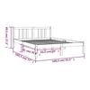 vidaXL Cadre de lit sans matelas bois massif 135x190 cm