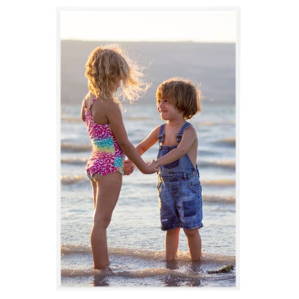 vidaXL Collage de cadres photo 3 pcs de table Blanc 13x18 cm MDF