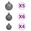 vidaXL Arbre de No&euml;l artificiel pr&eacute;-&eacute;clair&eacute; et boules vert 120 cm PVC