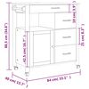 vidaXL Chariot de cuisine MONZA 84x40x88,5 cm bois massif de pin