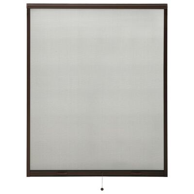 vidaXL Moustiquaire à rouleau pour fenêtres Marron 150x170 cm