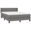 vidaXL Sommier &agrave; lattes de lit avec matelas Gris fonc&eacute; 140x190cm Tissu