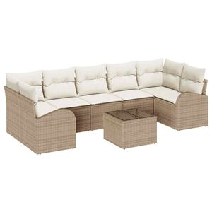 vidaXL Ensemble de canap&eacute; de jardin Beige 55 x 55 x 37 cm polyrotin