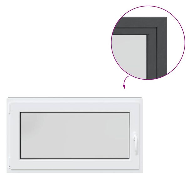 vidaXL Fenêtre de sous-sol« RISOR » 110 x 50 cm oscillo-battante DIN gauche anthracite