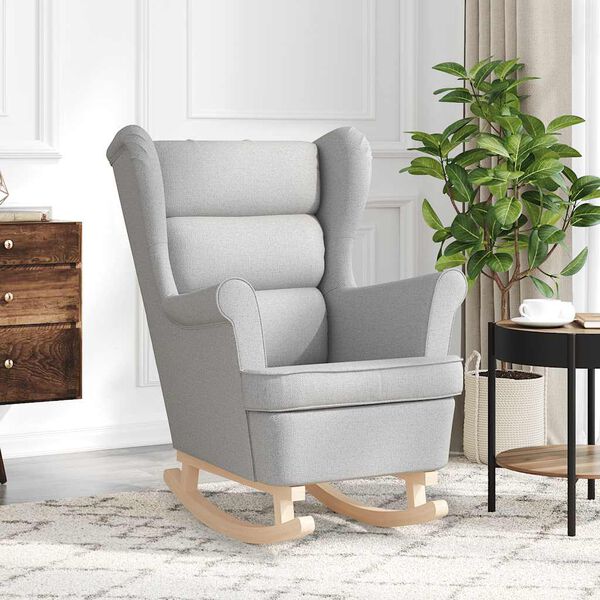 vidaXL Chaise &agrave; bascule gris nuage 74x90x102 cm tissu