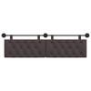 vidaXL T&ecirc;te de lit suspendue Marron fonc&eacute; 190 x 55 x 7 cm tissu