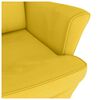 vidaXL Fauteuil à bascule à oreilles en velours jaune bois massif