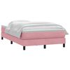 vidaXL Sommier &agrave; lattes de lit avec matelas rose 120x220 cm velours
