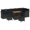 vidaXL Ensemble de canap&eacute; de jardin 9 pcs Noir 90 x 55 x 71 cm