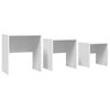 vidaXL Tables basses gigognes 3 pcs blanc bois d'ingénierie