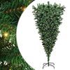 vidaXL Sapin de No&euml;l artificiel pr&eacute;-&eacute;clair&eacute; &agrave; l'envers avec ensemble de boules