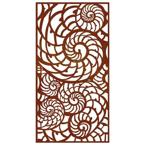 vidaXL D&eacute;coration murale de jardin 105x55 cm acier corten design coque